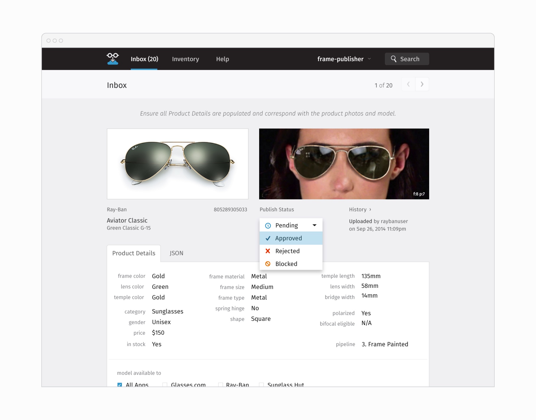 luxottica virtual try on